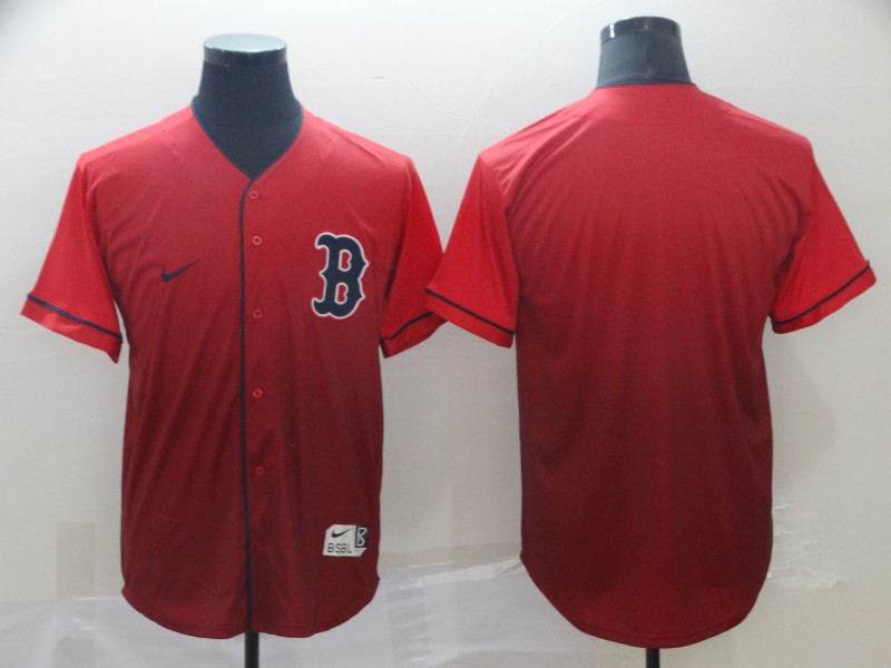 Men's Boston Red Sox Red Blank Jersey